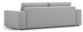 Jasnoszara rozkładana sofa z materiału bouclé 247 cm Jodie – Micadoni Home