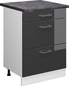 Szafka dolna do kuchni antracyt wysoki połysk 60x60x81.6 r-line