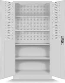 Szafa na narzędzia BRUNO, 920 x 1850 x 500 mm, szara