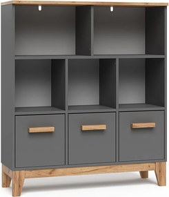 Półka dziecięca szary/artystyczny 98.4x32.6x113.4 malia