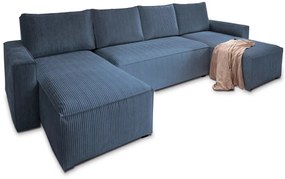 Narożnik w kształcie U SMART COSARO 295x140 cm, ciemnoniebieski