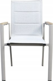 3587W-BE Krzesło Ogrodowe Beżowe 56x65x88 cm Beżowa Szybkoschnąca Tkanina Nowoczesny