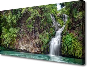 Obraz canvas na ścianę Kaskada Spływająca po Skale