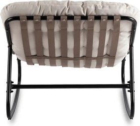 Fotel Bujany Ogrodowy AURORA na Płozach Beżowy Nowoczesny