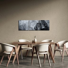 Obraz - Rękawice bokserskie (z zegarem) (90x30 cm)