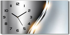 Zegar ścienny szklany Metalowa abstrakcja