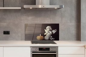Szklany Panel Modlitwa anioł świeczka