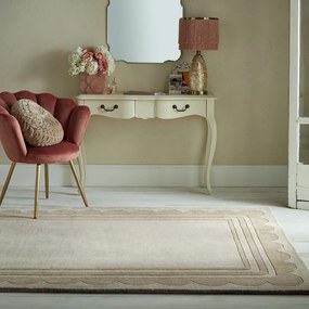Naturalny wełniany dywan tkany ręcznie 120x170 cm Lois Scallop – Flair Rugs