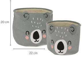 Kosz na zabawki CUTE, zestaw dwóch pojemników