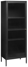 Czarna metalowa witryna 58x160 cm Bronco – Unique Furniture