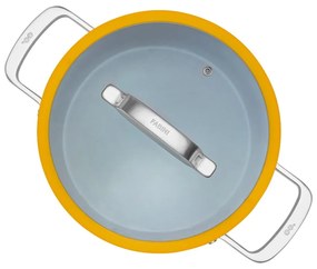 Garnek aluminiowy z pokrywką/z nieprzywierającą powierzchnią odpowiedni na indukcję 5,5 l Meda 3.0 – FABINI