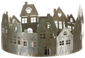 Świąteczny świecznik Domečky, miedź, metal,średnica 20 cm