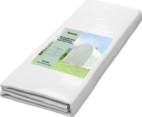 Outsunny Folia do szklarni 4 x 2 m, wodoodporna folia ogrodowa z drzwiami, 8 okien, ochrona UV, odporna polietylenowa, biały | Aosom PL