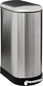 Wąski kosz na śmieci Ariane, ze stali nierdzewnej, z pedałem, 30 l