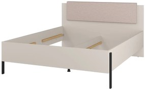 Łóżko JUKON 160x200 kaszmirowe z tapicerowanym zagłówkiem HELVETIA