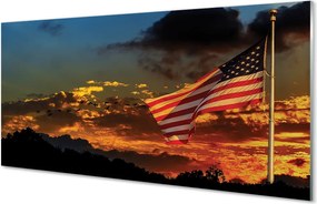Panel szklany do Kuchni Amerykański Sztandar