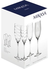 Zestaw 4 kieliszków do szampana Mikasa Cheers, 250 ml