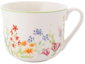 Altom Porcelanowa filiżanka jumbo z spodkiemNature Awakening 450 ml