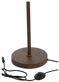 Ciemnobrązowa lampa stojąca z tekstylnym kloszem (wysokość 159 cm) Dania – Light &amp; Living