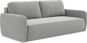 Kanapa 3-osobowa z funkcją spania - z tkaniny strukturalnej - jasny szary - LILO