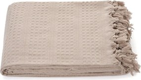Beżowa bawełniana narzuta 220x240 cm Lotus – Mijolnir