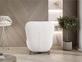 Fotel LUIS skandynawski wolnostojący na metalowych nogach w tkaninie ANTHOLOGY 01