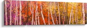 Obraz kolorowego lasu (170x50 cm)