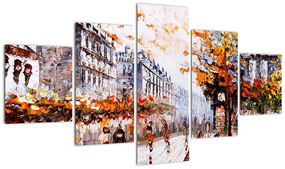 Obraz - Życie w mieście (125x70 cm)