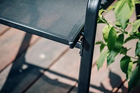 PROMOCJA Krzesła ogrodowe TAVERNO zestaw 2 szt. szare/czarne II. jakość