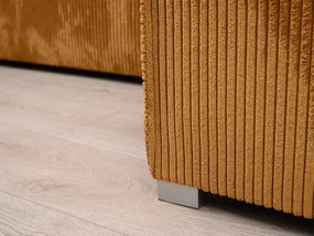 Rozkładana narożna sofa SMART COSARO musztardowa, dwustronna + 2 poduszki GRATIS