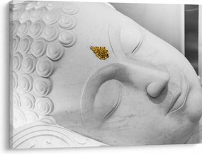 Obraz - Biały Budda (70x50 cm)