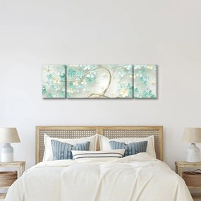 Obraz - Złote kwitnące drzewo (170x50 cm)