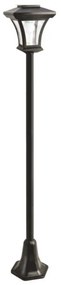 LED solarna lampa zewnętrzna 1,2 V, 1800 mAh, IP44, czarna