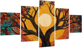Obraz - Słońce w koronie drzewa życia (125x70 cm)