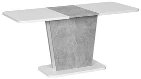 STÓŁ CALIPSO BIAŁY MAT / SZARY (EFEKT BETONU) 110(145)X68,6 IN SIGNAL