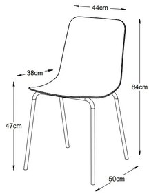 Turkusowe plastikowe krzesło Whitby – Unique Furniture