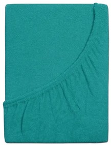 PrzytulneMieszkanie.pl Frotte prześcieradło do dziecięcego łóżeczka EXCLUSIVE 70x140 cm turkusowe