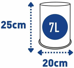 Alda Kosz na śmieci Officer perforowany 7 l,czarny, 7 l