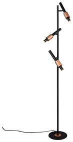 Czarna/w kolorze brązu lampa stojąca LED (wysokość 150 cm) Ikaris – Trio Select
