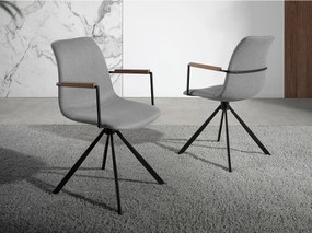 Ciemnoszare krzesło obrotowe z tkaniny 4105 ANGEL CERDA