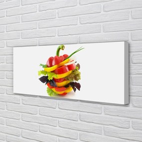 Zdjęcie na płótnie Kompozycja Papryki i Sałaty