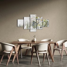 Obraz - Białe kwiaty, vintage (125x70 cm)