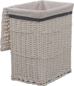 Biały wiklinowy kosz na pranie - Viver