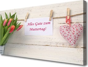 Obraz canvas Artystyczne Serce z Tulipanów