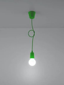 Zielona loftowa lampa wisząca na przewodzie - EX541-Elris