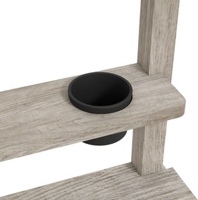 Outsunny Piaskownica z Kuchnią, Zlewem, 2 Skrzynkami na Rośliny, Sosna, 154x80x60cm, Szara