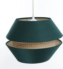 Zielona dwuczęściowa lampa wisząca w stylu boho - A350 D4-L16