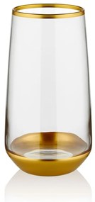 Zestaw 6 szklanek Mia Glam Gold, 380 ml