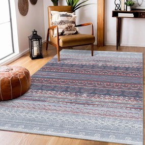 Fioletowo-szary dywan odpowiedni do prania 160x230 cm Vintage Stripe – Mila Home