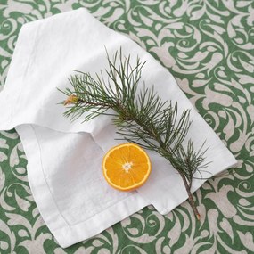 Lniany bieżnik 40x200 cm Evergreen Damask – Linen Tales